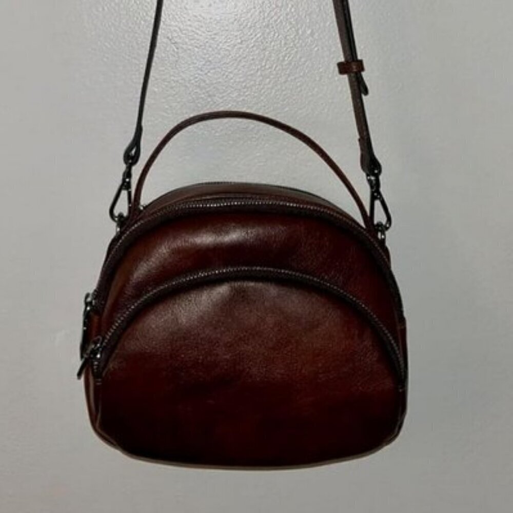 🆕Women Coffee Genuine Leather Crossbody Small Vintage Shoulder Purse Bag